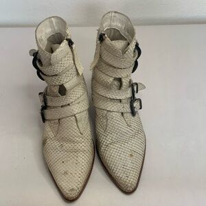 Matisse Harvey snake embossed leather zip-ups